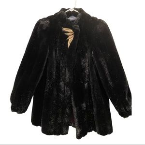 Vintage Faux Fur Modacrylic Coat. Made in the USA.excellent wearable condition